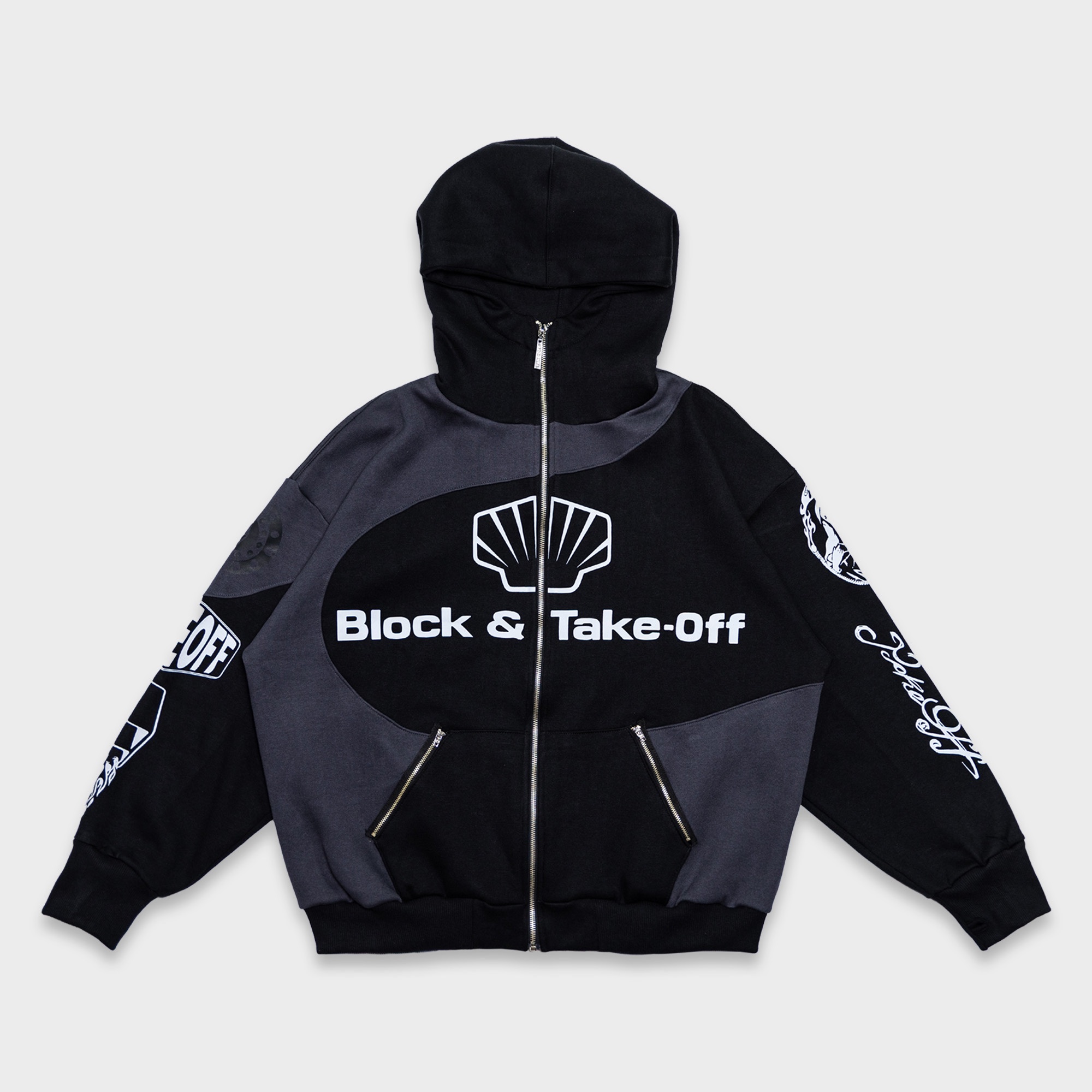 その他 TEN CAP OT BLACK Jaqueta Block x Take Off 1600cc Black Zip Hoodie – block