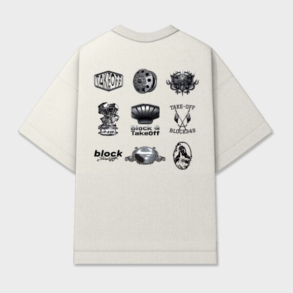 Camiseta Block x Take Off Sponsor Off White Tee