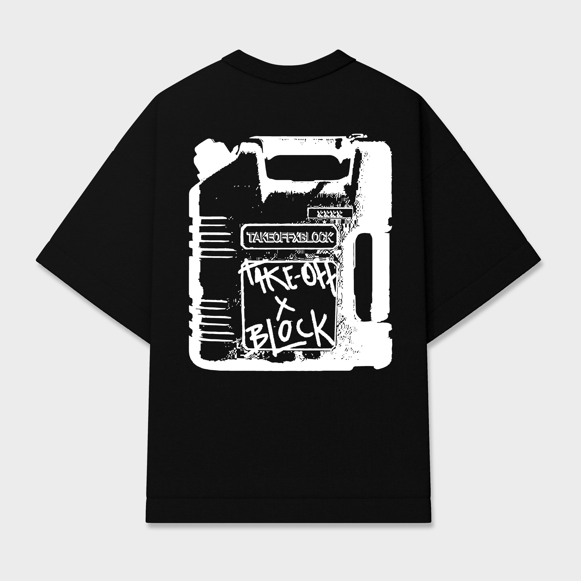 PCGS BLOCK TEE オーバルロゴ Tシャツ Camiseta Block x Take Off Gas Black Tee – block