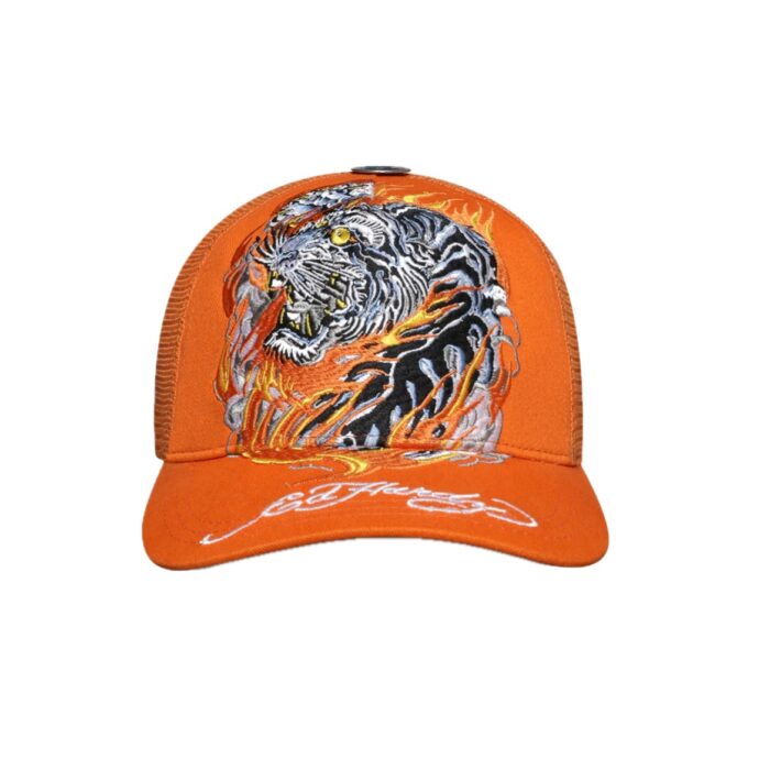 0d86d0b2-739f-4a9a-bc41-15687d470409 Boné Ed Hardy Trucker Tiger Orange