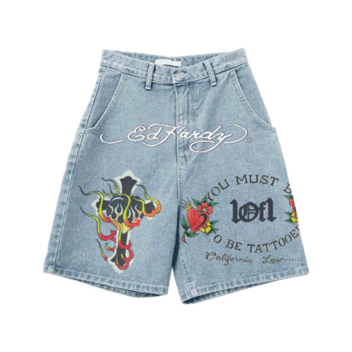 18c0b45b-5c5a-4c2b-9f3b-942b19ce7031 Bermuda Ed Hardy x Exclusivist 1Of1 Jeans Blue