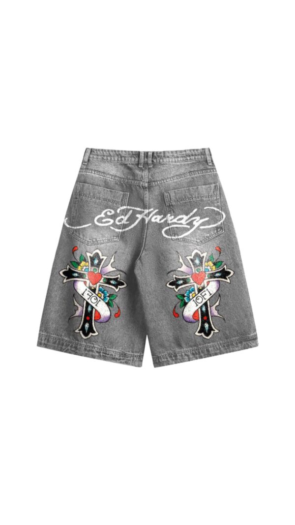 Bermuda Ed Hardy x Exclusivist 1of1 Jeans Grey