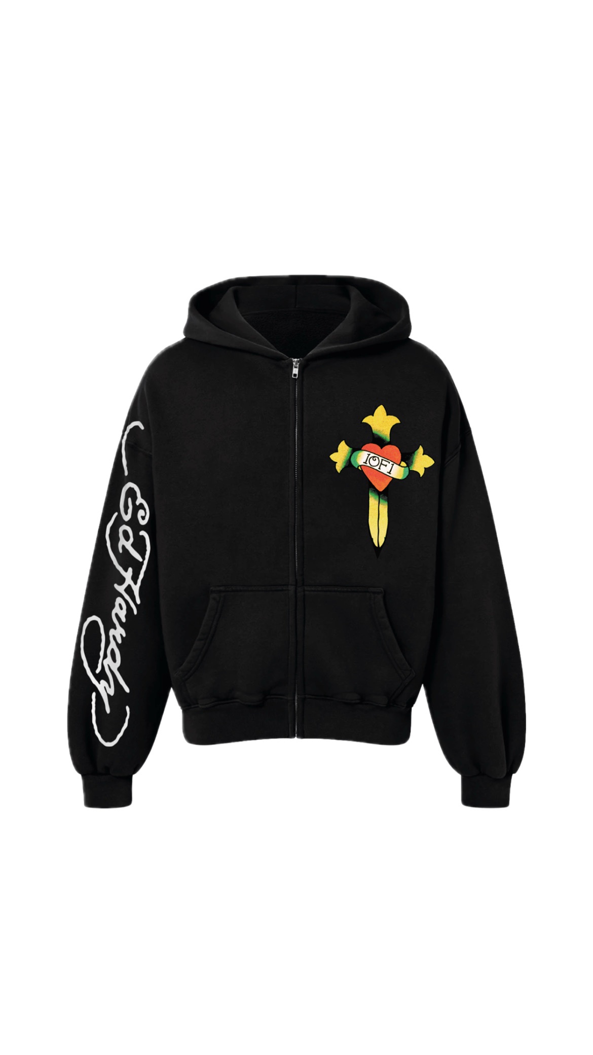Moletom Zip Ed Hardy x Exclusivist Black – block