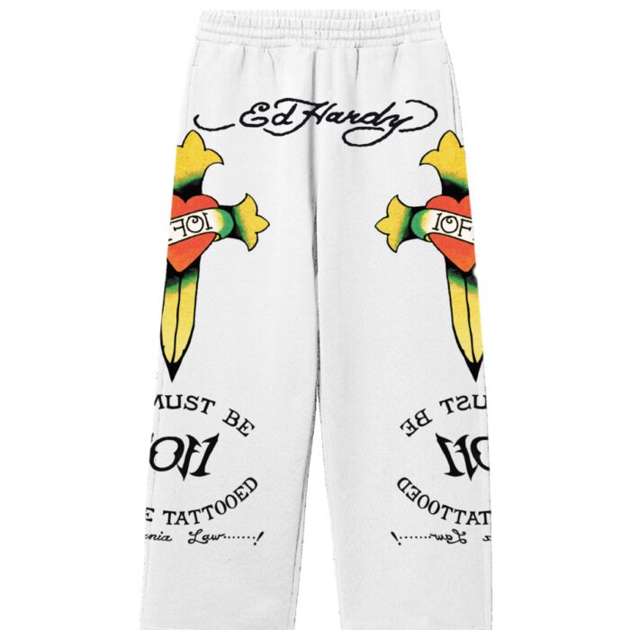 a1323f5d-47b4-4b71-83a6-fdfd308fb4c7 Calça Ed Hardy x Exclusivist 1of1 White