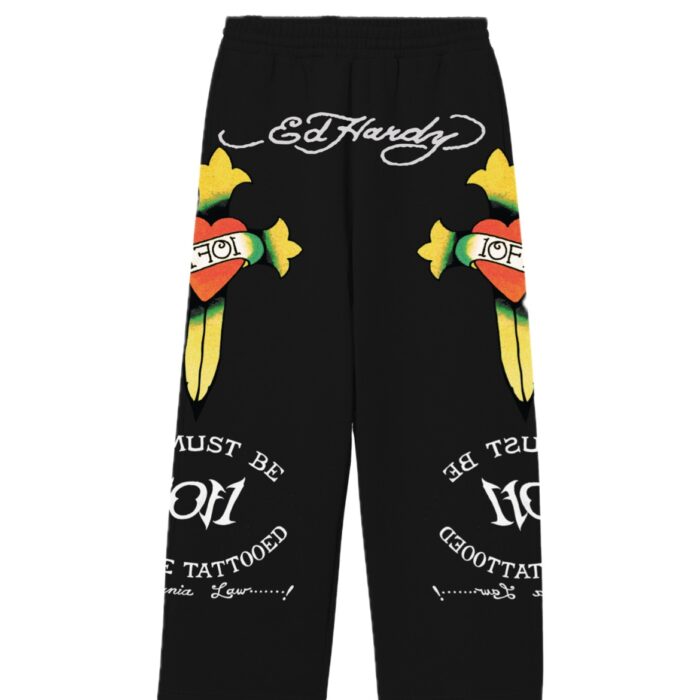 f23d0a81-d3d2-43a1-85e7-1f85d143d74d Calça Ed Hardy x Exclusivist 1of1 Black