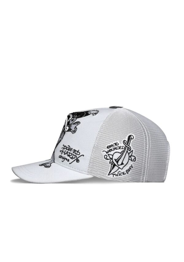 Boné Ed Hardy Trucker Deathorglory White