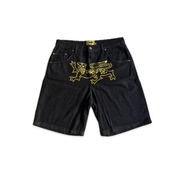 BERMUDA SURVIVAL JORTS PRETO ONÇA AMARELA