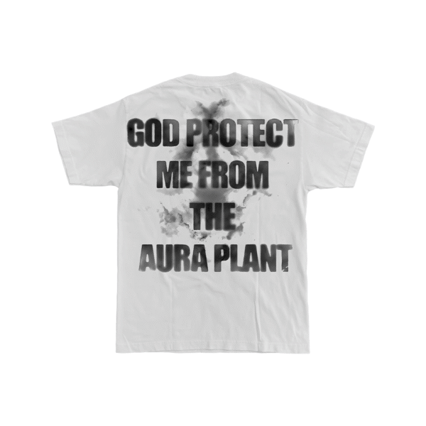 god-protect-me-from-the-aura-plant Camiseta Aura Plant Oversized Blurred Truth Branca