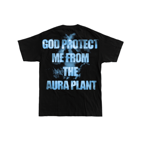 Camiseta Aura Plant Oversized Prayer Sky Preta