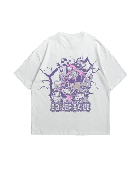 Camiseta Drop001 Block x Boiler Baile Branca