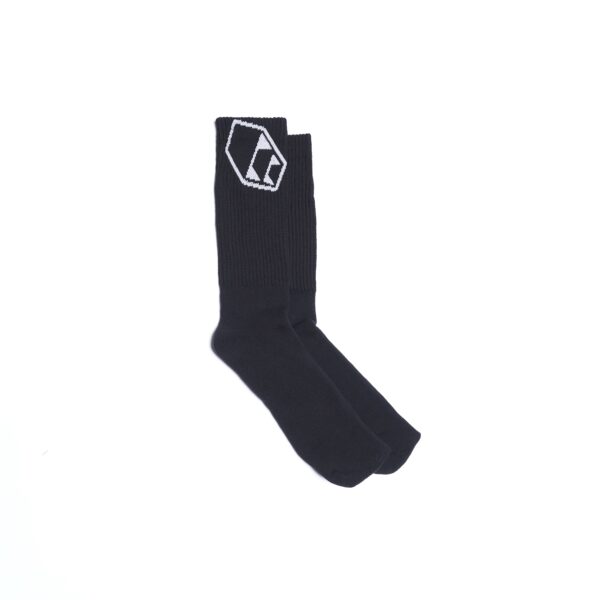 Meia Block Logo Breu