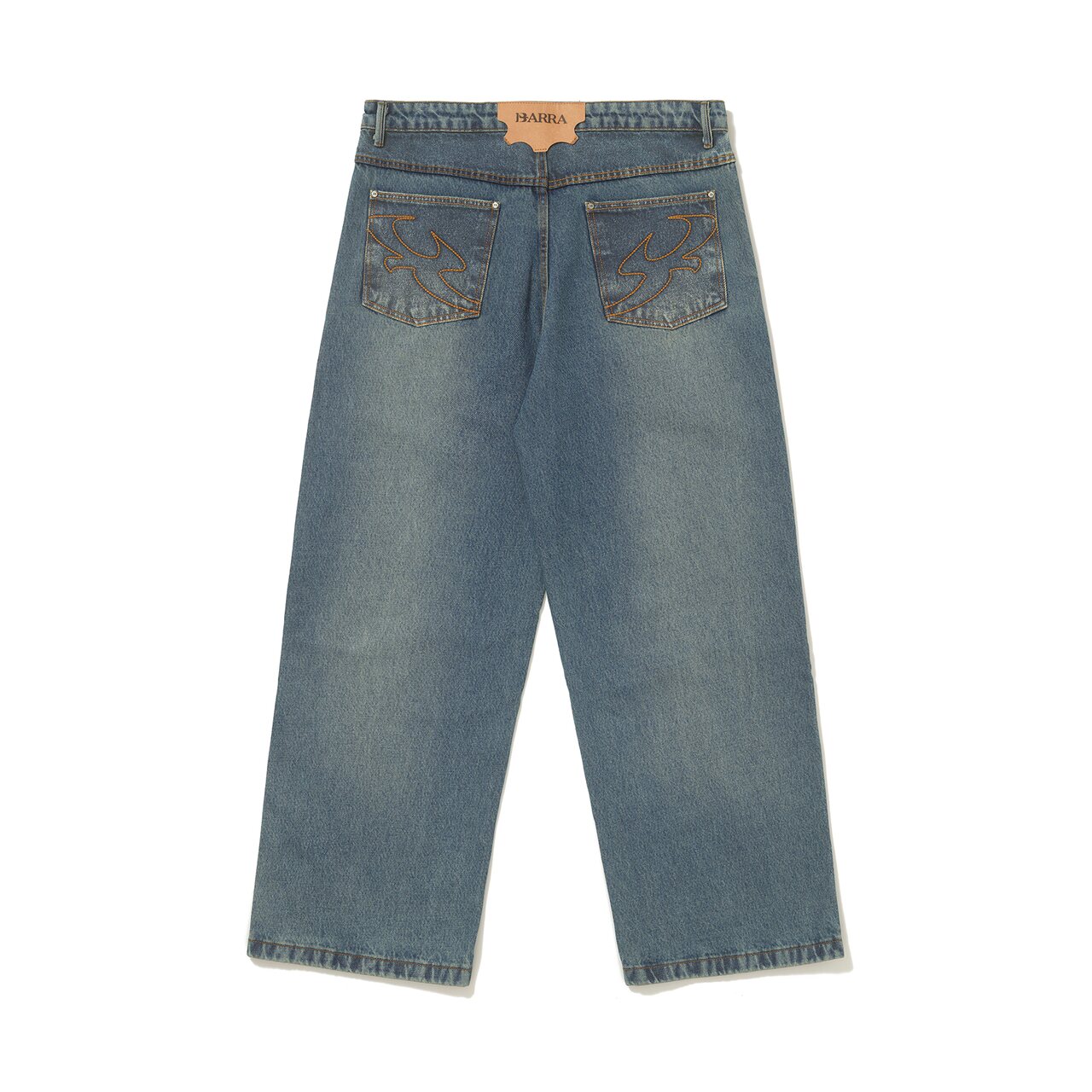 Calça Barra Crew Jeans Reta Azul