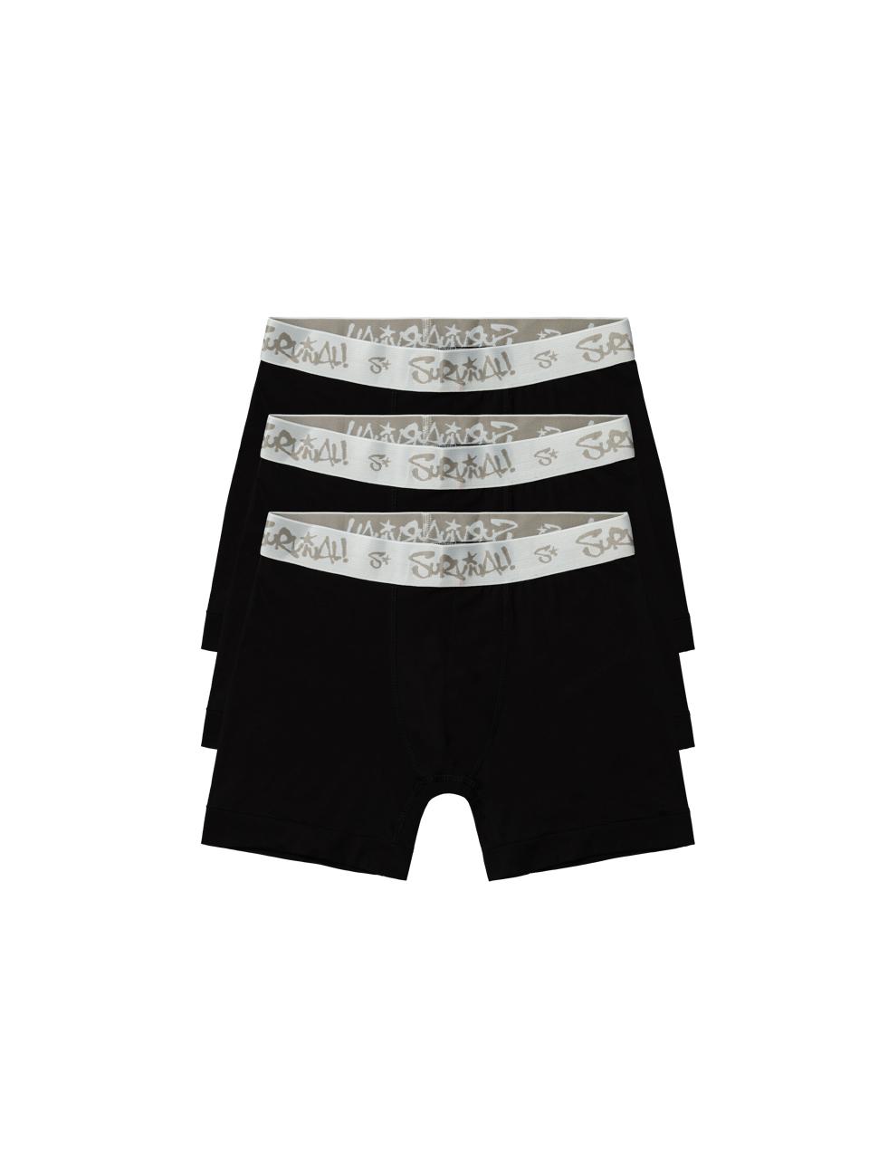 Pack Cueca Survival Spray Logo Preta