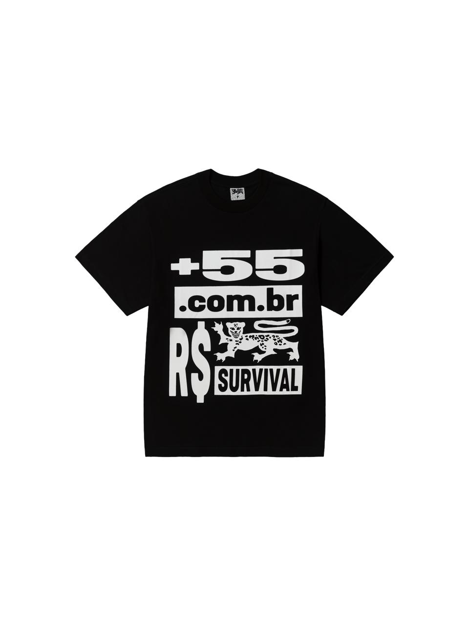 Camiseta Survival Códigos Preta