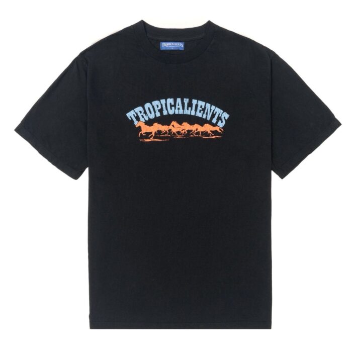 tropilaients _Easy-Resize.com Camiseta Tropicalients Horses Preto