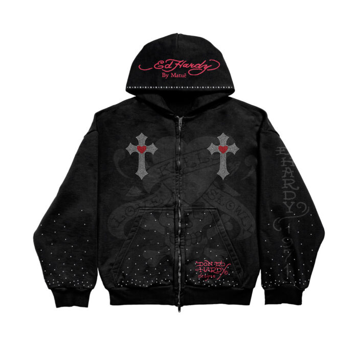 ZIPHOODIE-BRILHO_Easy-Resize.com Moletom Zip Up Ed Hardy x Matuê “Cruz” Preto