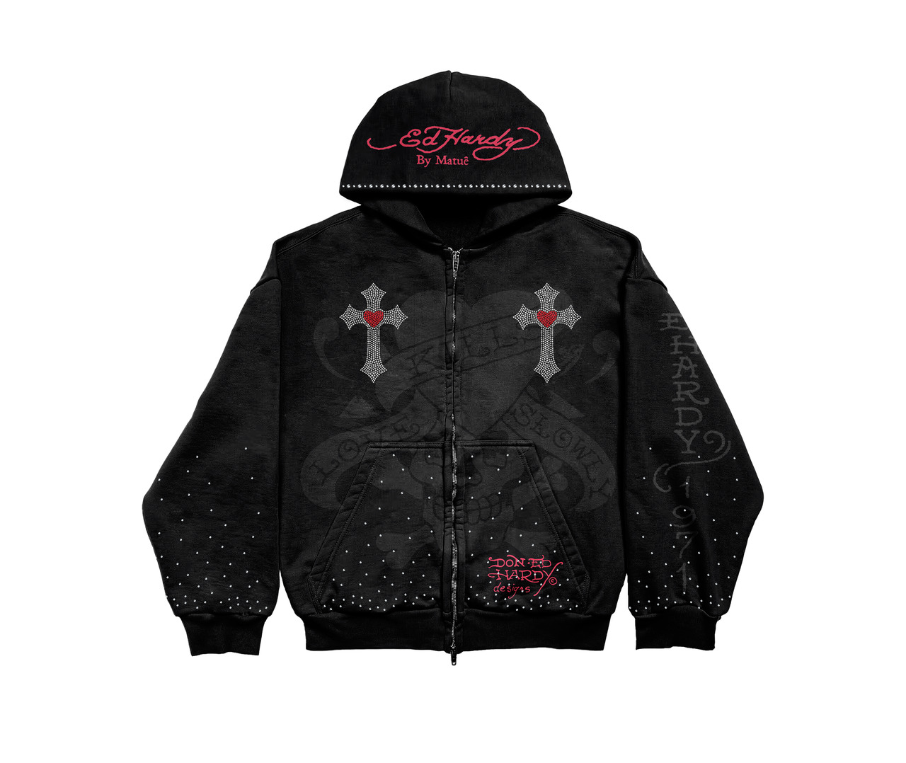 ZIPHOODIE-BRILHO_Easy-Resize.com Moletom Zip Up Ed Hardy x Matuê “Cruz” Preto