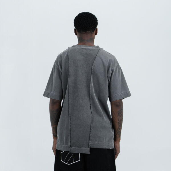 Camiseta Block x Take Off Slashed Cinza