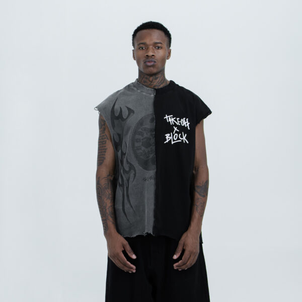 Regata Block x Take Off Slashing Form Cut Preto/Cinza