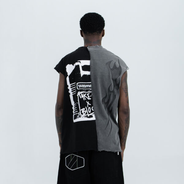 Regata Block x Take Off Slashing Form Cut Preto/Cinza