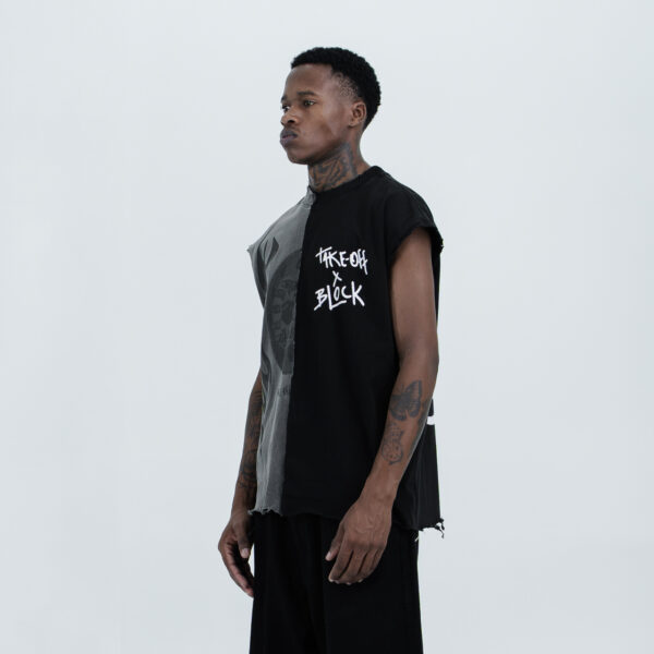 Regata Block x Take Off Slashing Form Cut Preto/Cinza