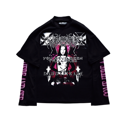 Camiseta Hard Jeans Santo Long Double Sleeve Daddypirate