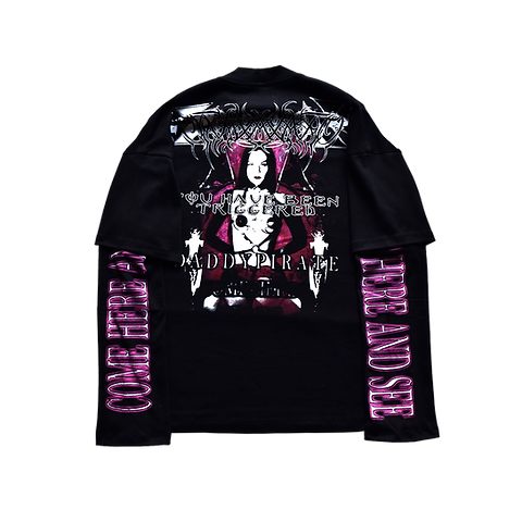 Camiseta Hard Jeans Santo Long Double Sleeve Daddypirate