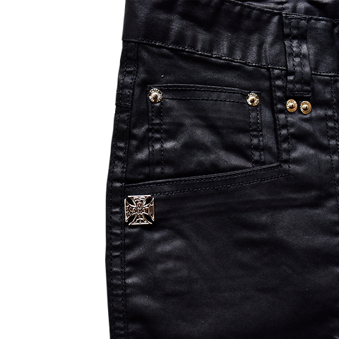 Calça Hard Jeans Santo Straight Rebel Resined Black
