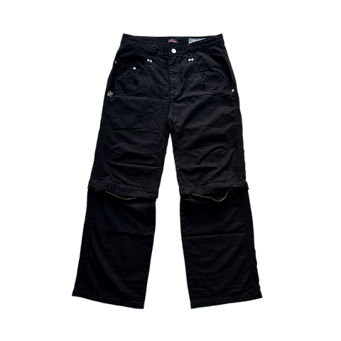 Calça Hard Jeans Santo Samael  Black (zipped Jorts)
