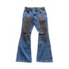 Calça Hard Jeans Santo Long Flare Dirty Jeans Azul Claro