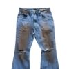 Calça Hard Jeans Santo Long Flare Dirty Jeans Azul Claro