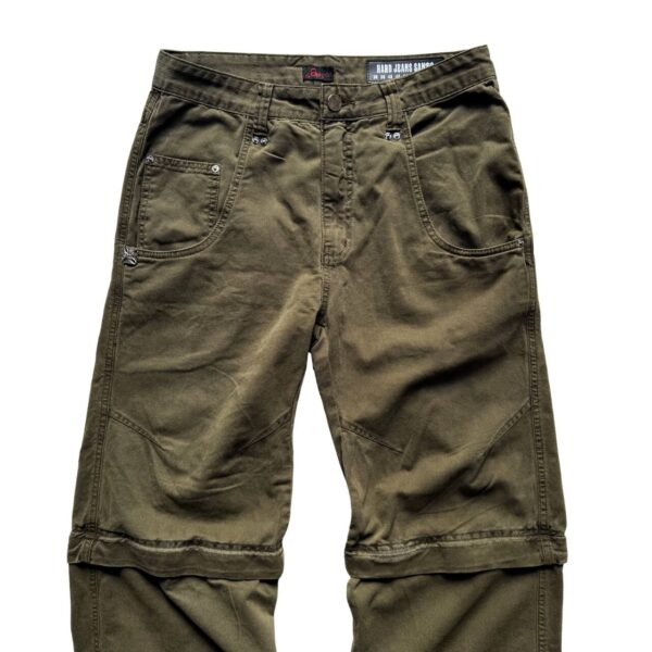 Calça Hard Jeans Santo Samael Pants Olive Green (Zipped Jorts)