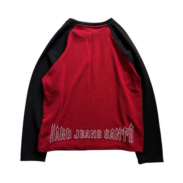 Camiseta Hard Jeans Santo Tricot Raglan XXX Dark Red