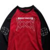 Camiseta Hard Jeans Santo Tricot Raglan XXX Dark Red