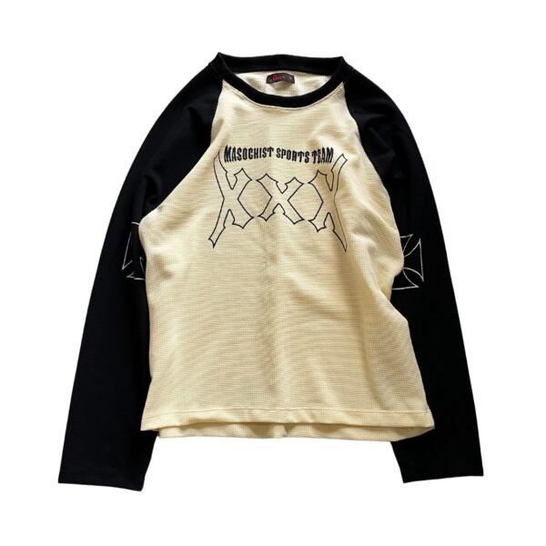 Camiseta Hard Jeans Santo Tricot Raglan XXX Vanilla