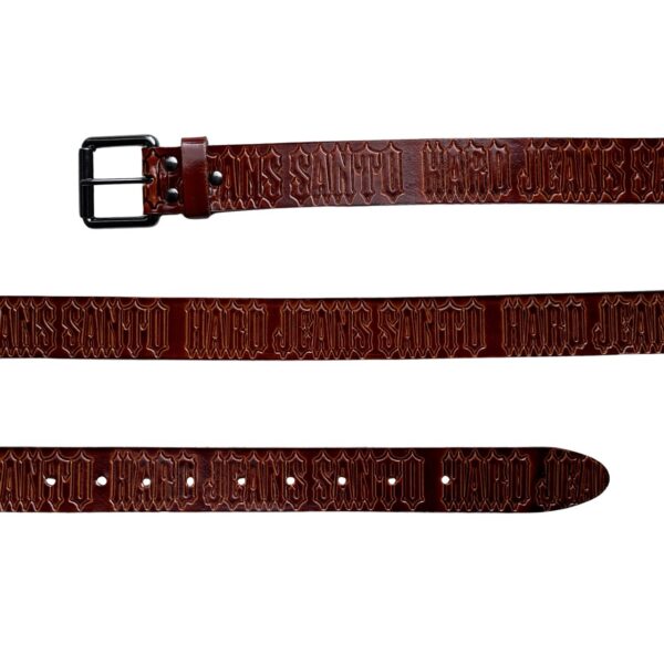 Cinto Hard Jeans Santo Western Leather Belt Caramel