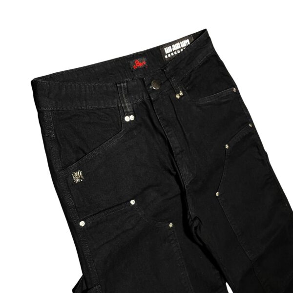 Calça Hard Jeans Santo Wide Carpenter Black Jeans