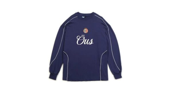 Camiseta Ous Longsleeve Jersey Escudo Azul Marinho