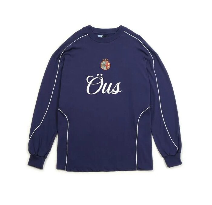 Camiseta Ous Longsleeve Jersey Escudo Azul Marinho