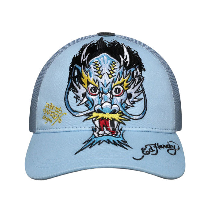 Boné Ed Hardy Trucker Dragon Head Azul